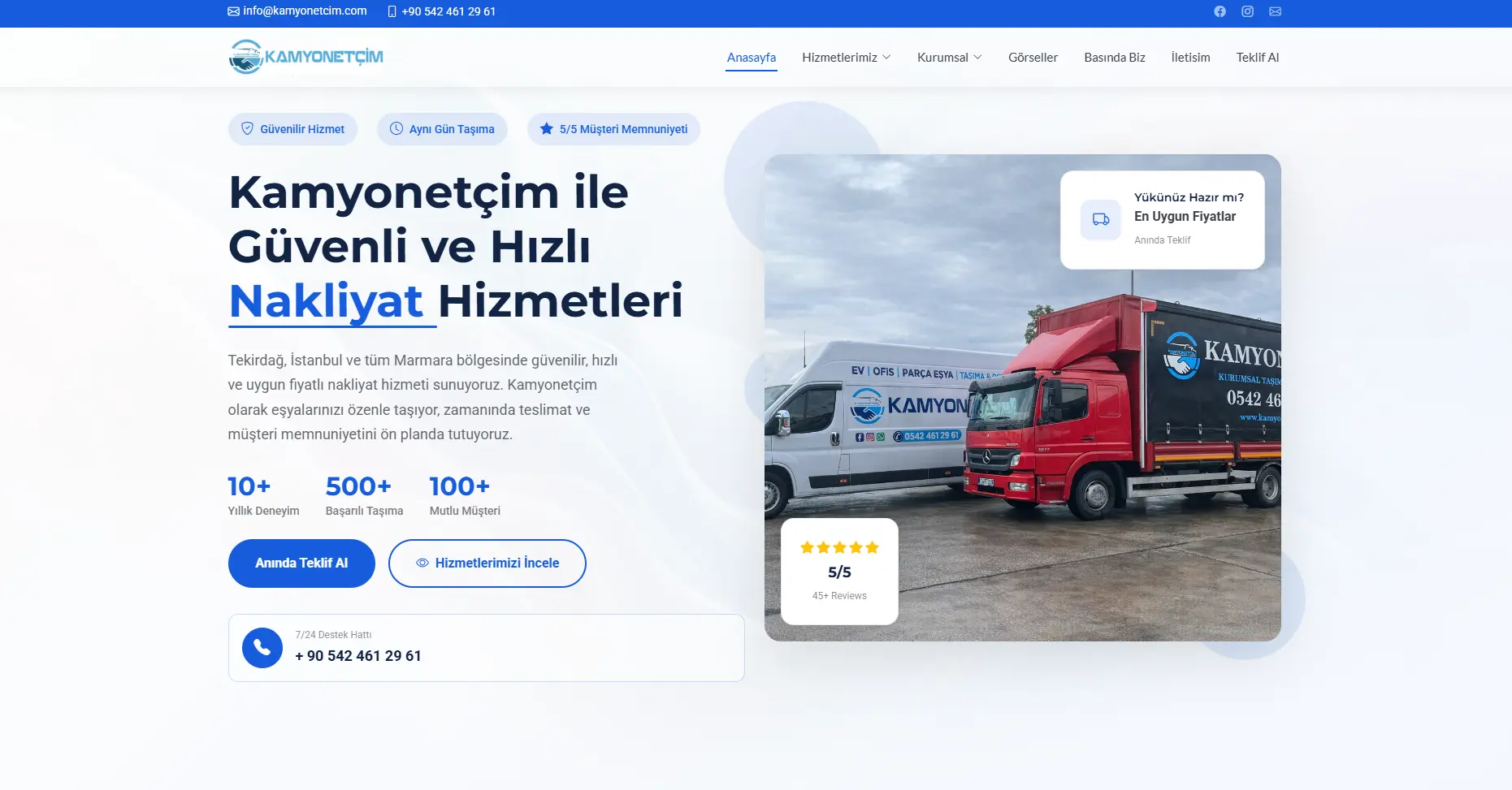 Nakliyat Web Tasarım